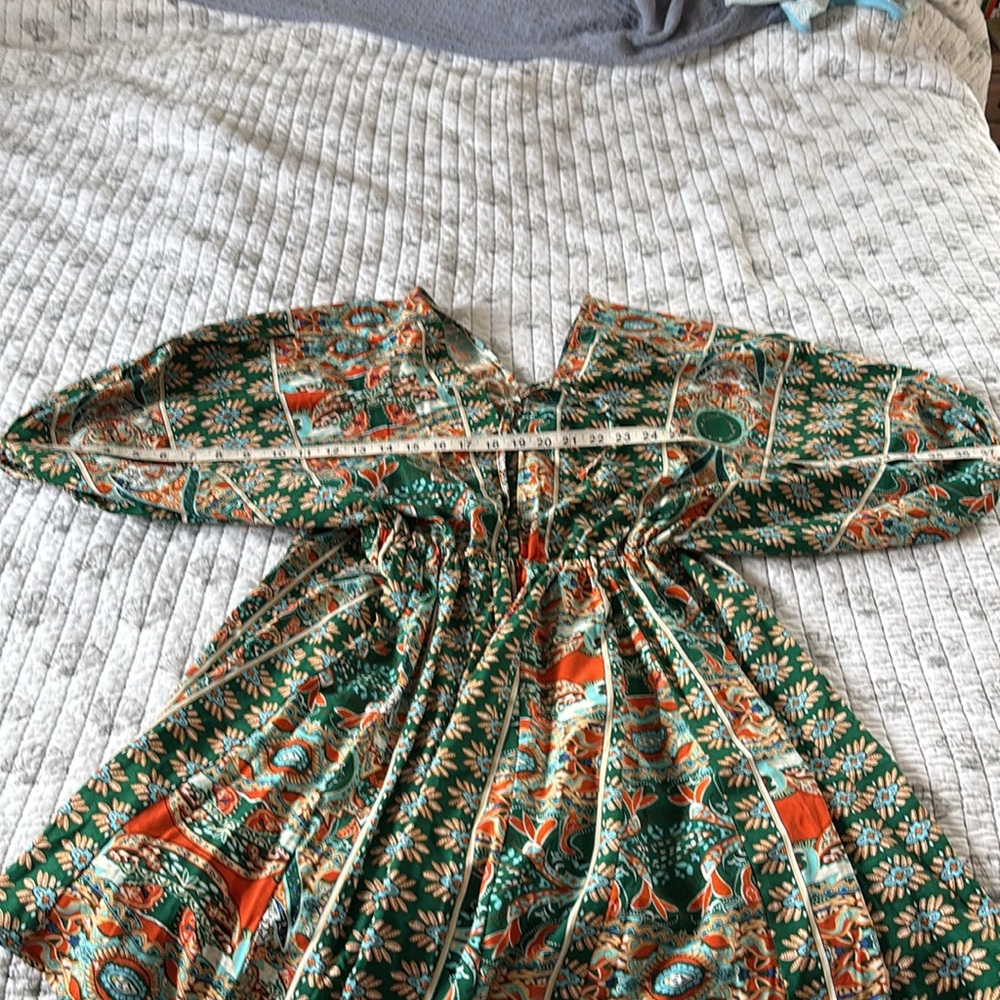 Cupshe Floral Ornate Print Tie Front Dress or Swim Coverup - Picture 8 of 10